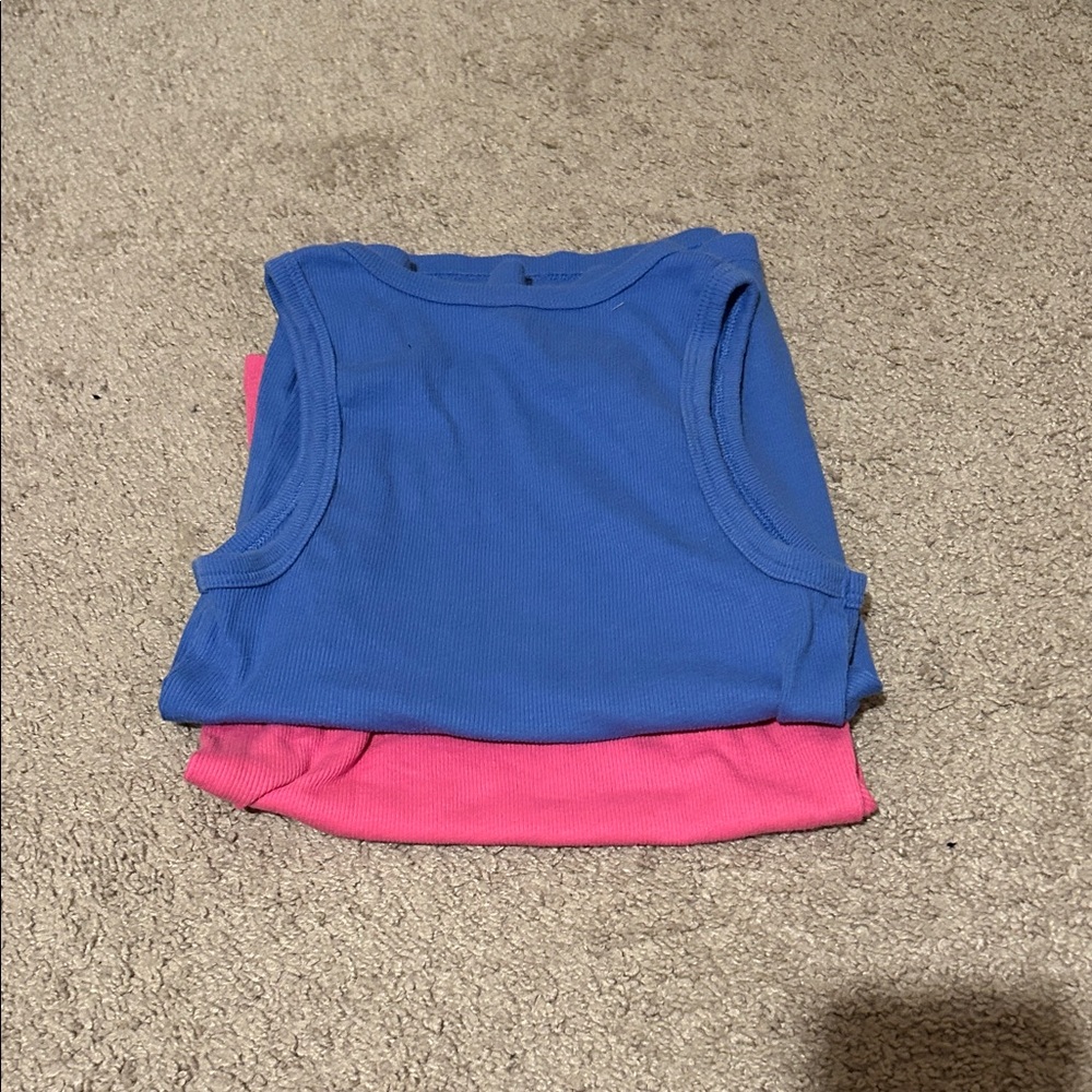 No Boundaries Blue and Pink Tank Tops